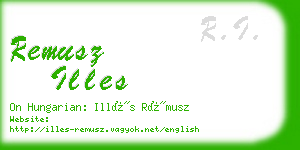 remusz illes business card